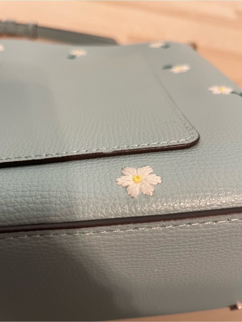 EXCELLENT Kate Spade Daisy Blue Bucket Tote - Crossbody and Small Handle - Picture 6 of 16